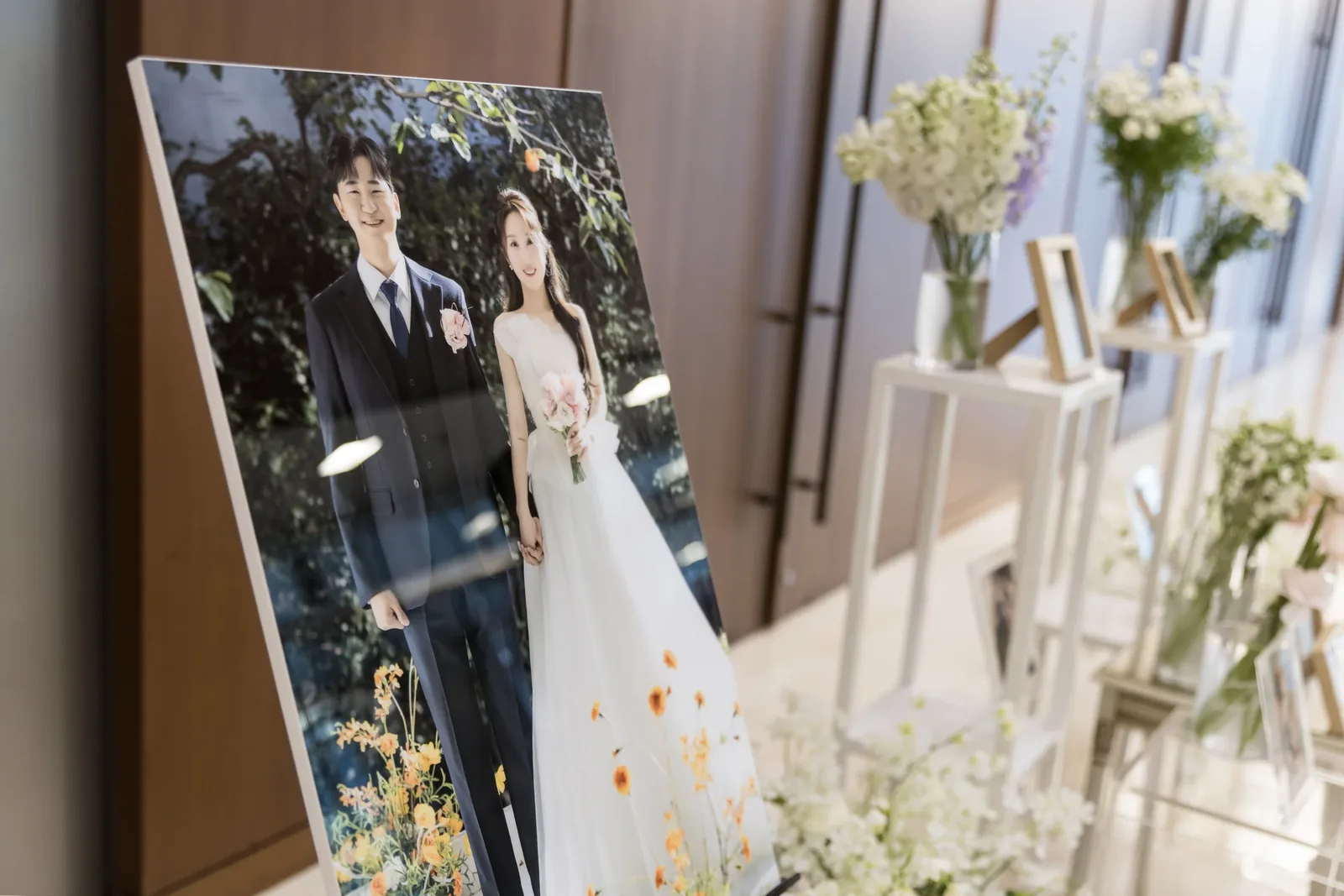 삼성서초사옥 본식사진앨범 웰컴보드 웨딩촬영 액자