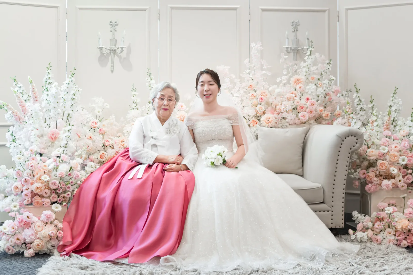 삼성서초사옥 폐백사진 한복 어머니와 신부 포토존
